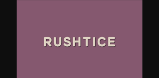 Rushtice Font Poster 1