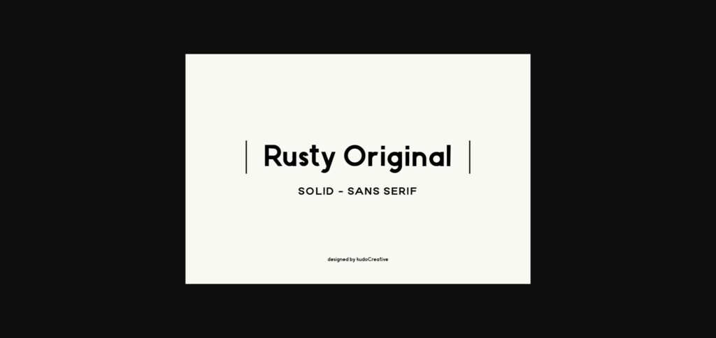 Rusty Original Font Poster 3