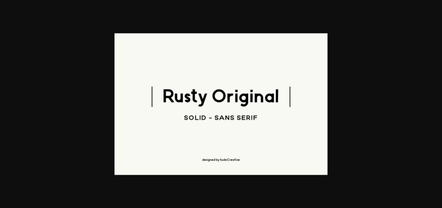 Rusty Original Font Poster 3