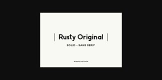 Rusty Original Font Poster 1