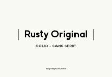 Rusty Original Font