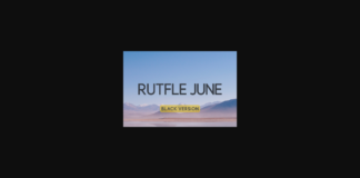 Rutfle June Black Font Poster 1