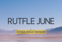 Rutfle June Extra Bold Font