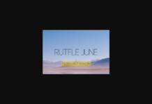 Rutfle June Extra Light Font Poster 1