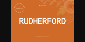 Rutherford Font Poster 1