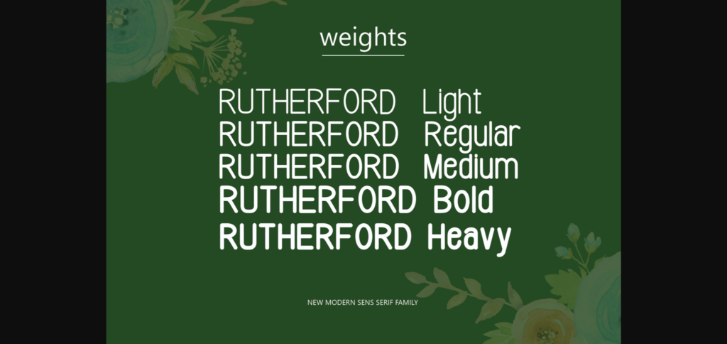 Rutherford Font Poster 4