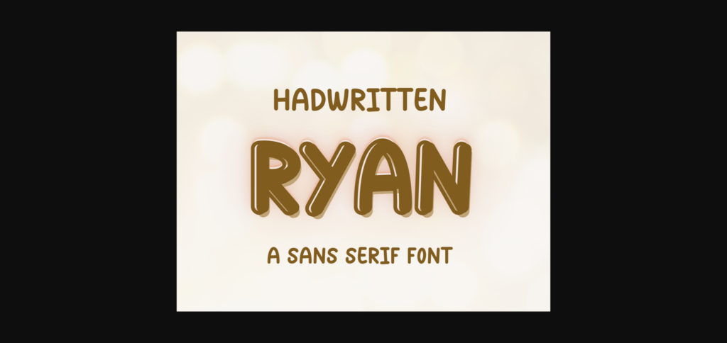 Ryan Font Poster 1