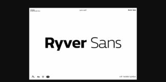 Ryver Sans Font Poster 1