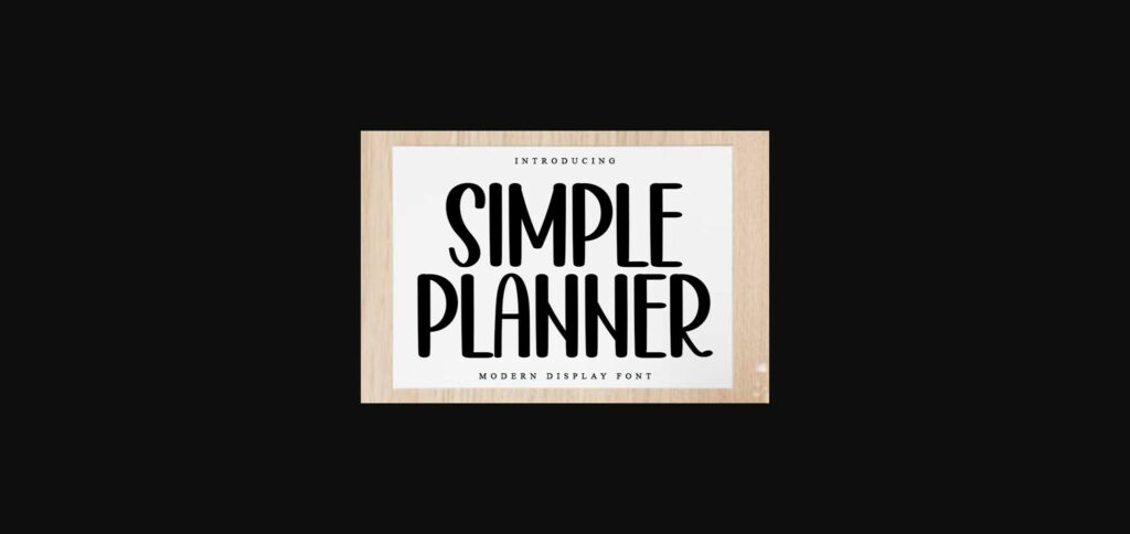 Simple Planner Font Poster 3