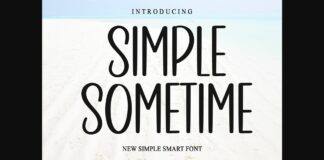 Simple Sometime Font Poster 1