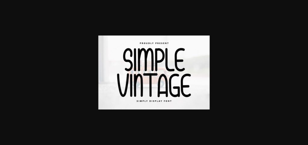 Simple Vintage Font Poster 3