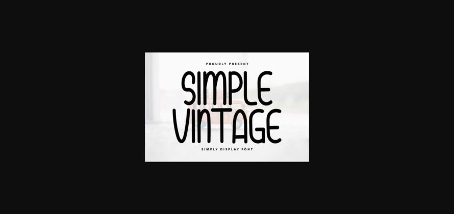 Simple Vintage Font Poster 3