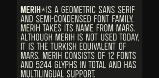 SK Merih Font Poster 1