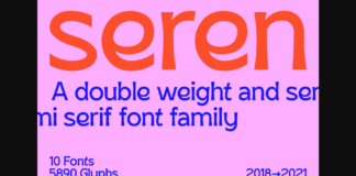 SK Seren Font Poster 1