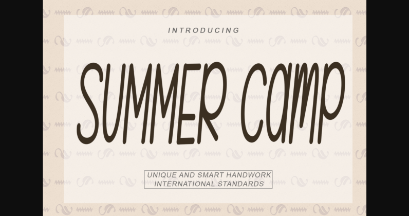 Summer Camp Font Poster 3