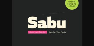 Sabu Font Poster 1