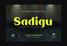 Sadigu Font Poster 1