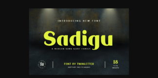 Sadigu Font Poster 1