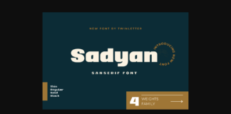 Sadyan Font Poster 1