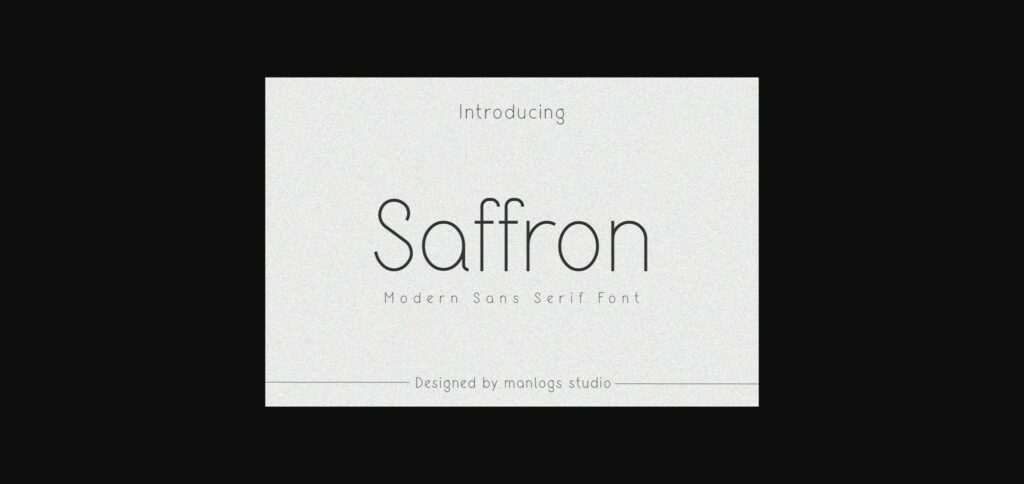 Saffron Font Poster 1