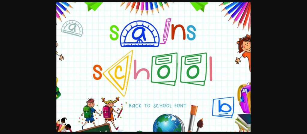 Sains School Font Poster 3