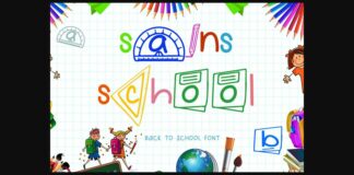 Sains School Font Poster 1