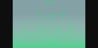 Saint Carjauf Font Poster 1