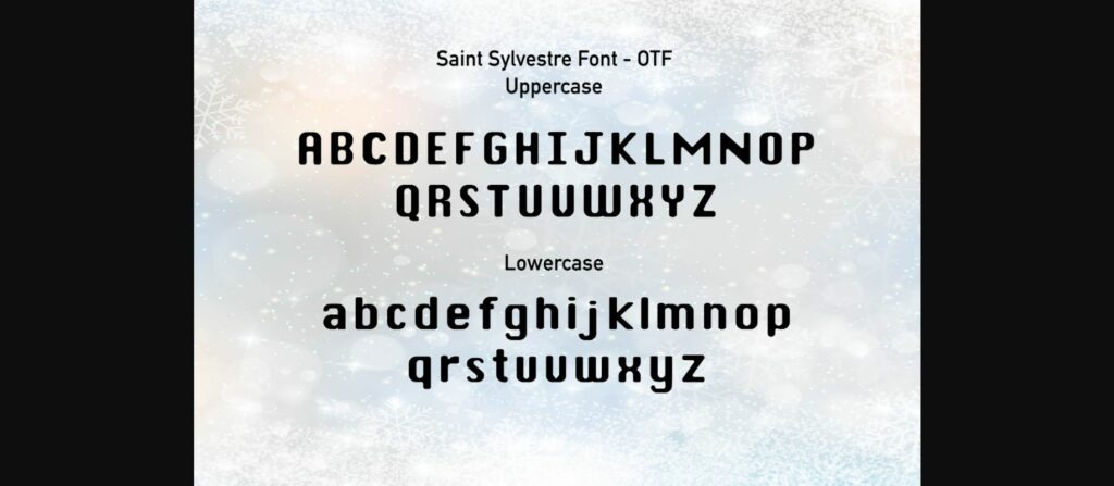 Saint Sylvestre Font Poster 5