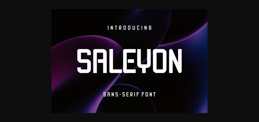 Saleyon Font Poster 3