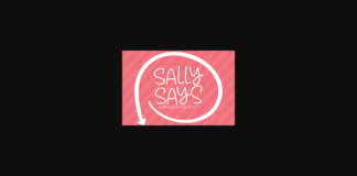 Sally Says Font Poster 1