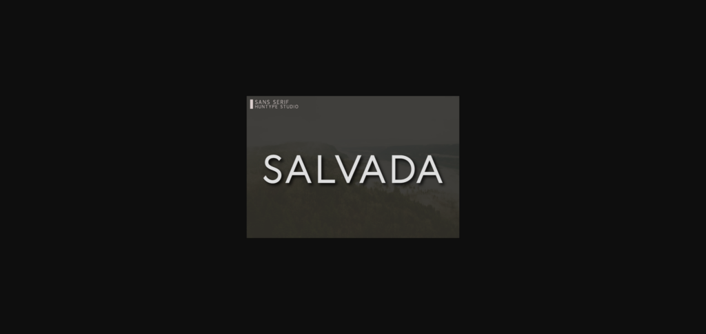 Salvada Font Poster 1