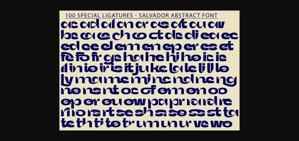 Salvador Abstract Font Poster 9