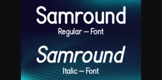 Samround Font Poster 1