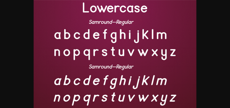 Samround Font Poster 4