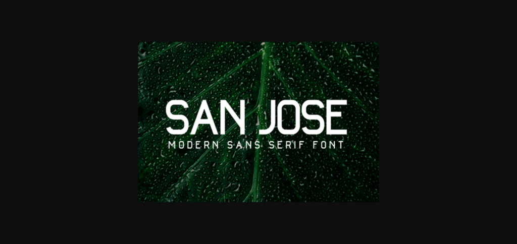 San Jose Font Poster 3