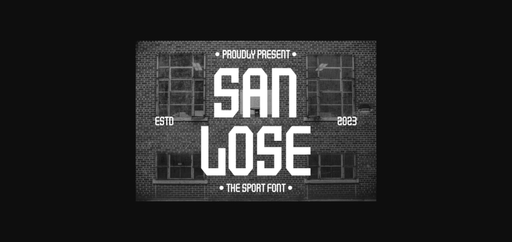 San Lose Font Poster 3