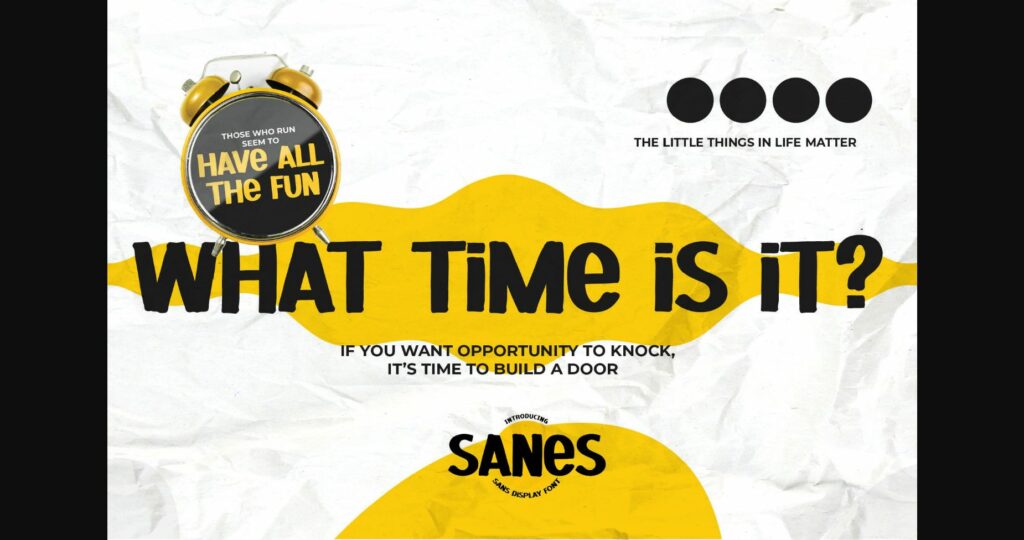 Sanes Font Poster 8