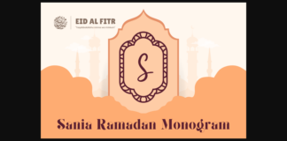 Sania Ramadan Monogram Font Poster 1