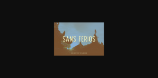 Sans Ferios Font Poster 1