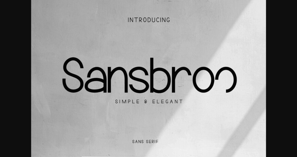 Sansbroo Font Poster 3