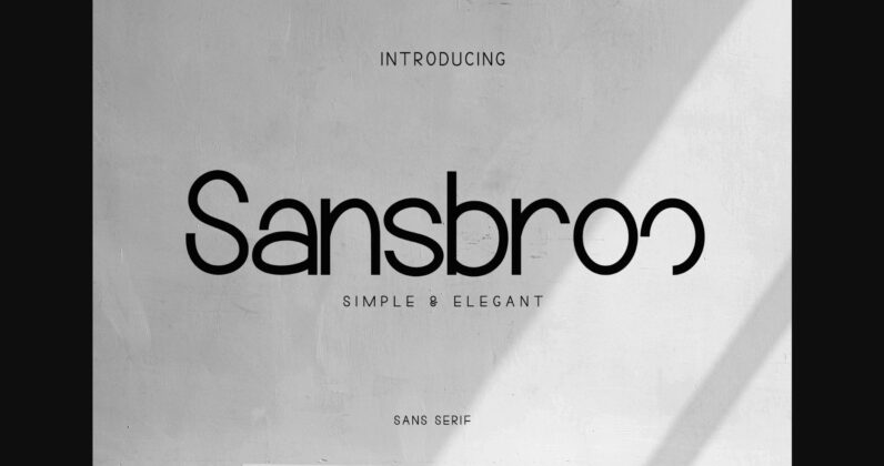 Sansbroo Font Poster 3