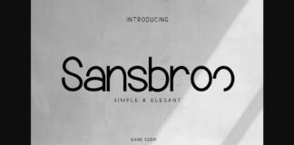 Sansbroo Font Poster 1