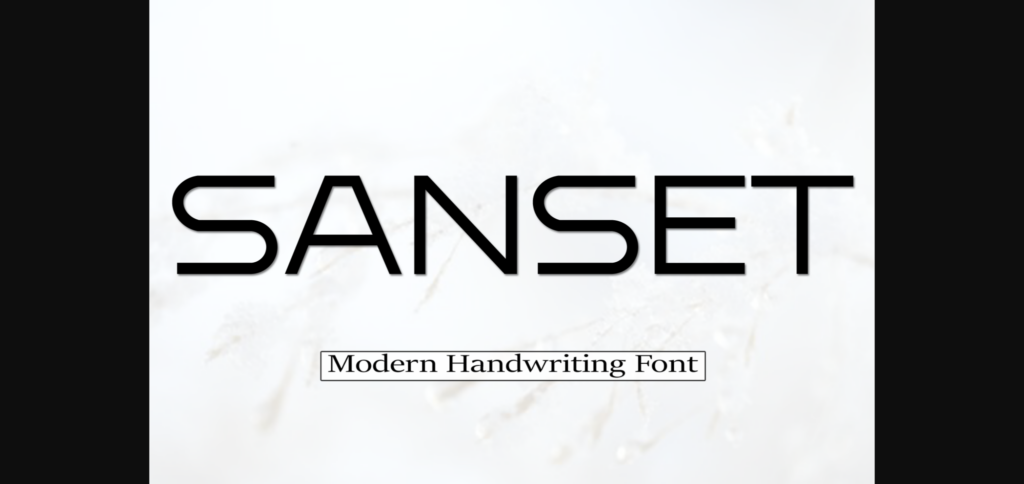 Sanset Font Poster 3