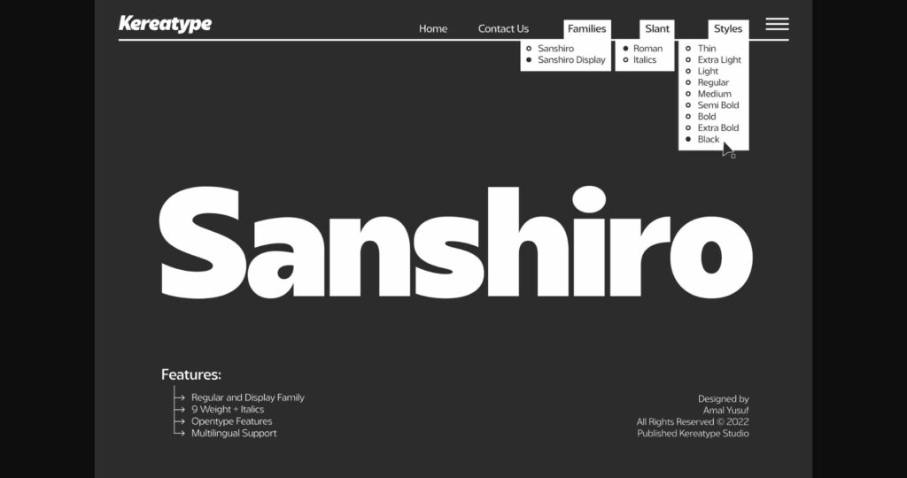 Sanshiro Font Poster 3