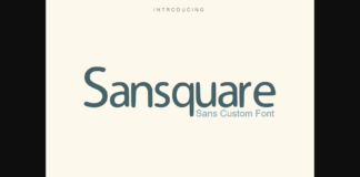 Sansquare Font Poster 1