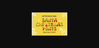 Santa Christmas Font Poster 1