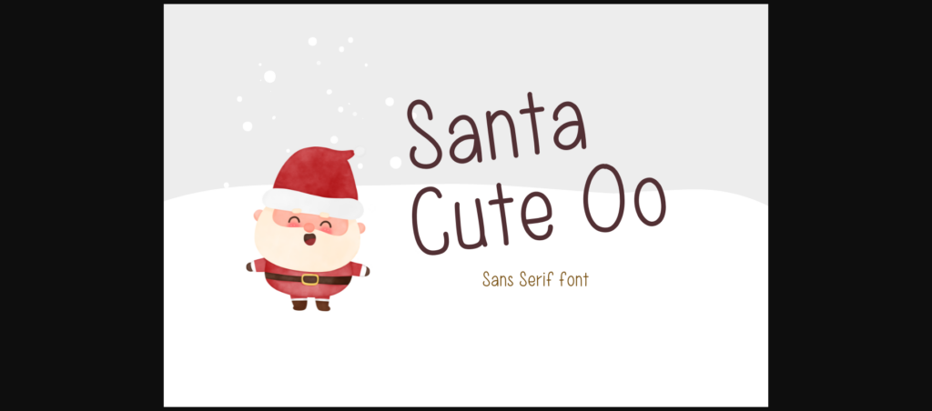 Santa Cute Oo Font Poster 1