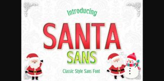 Santa Font Poster 1