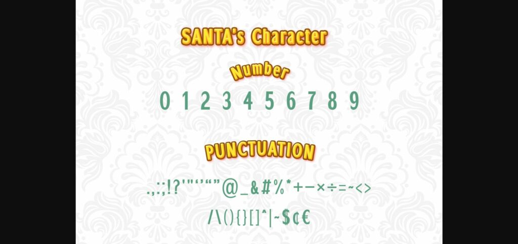 Santa Font Poster 5