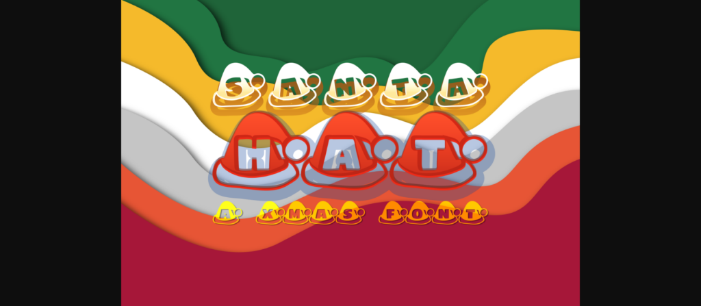 Santa Hat Font Poster 3